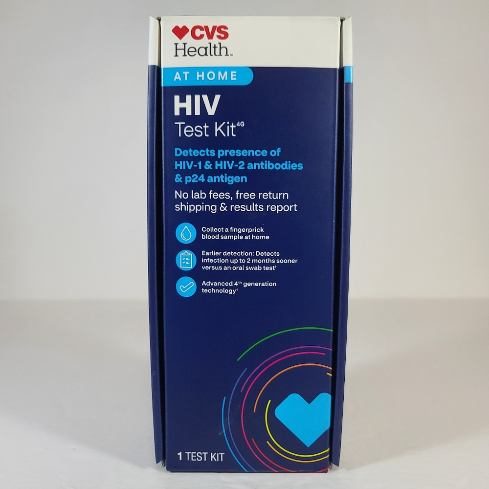 CVS Health At Home Test Kit HIV 1 & 2 Antibodies p24 Antigen